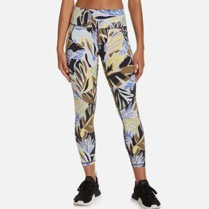 Sweaty Betty Power 7/8 Workout Leggings in Green Paper Leaf Print